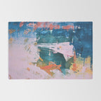 The Sword in the Stone: a vibrant abstract painting in blues pink and yellow by Alyssa Hamilton Art  Rug Gallery Image 2