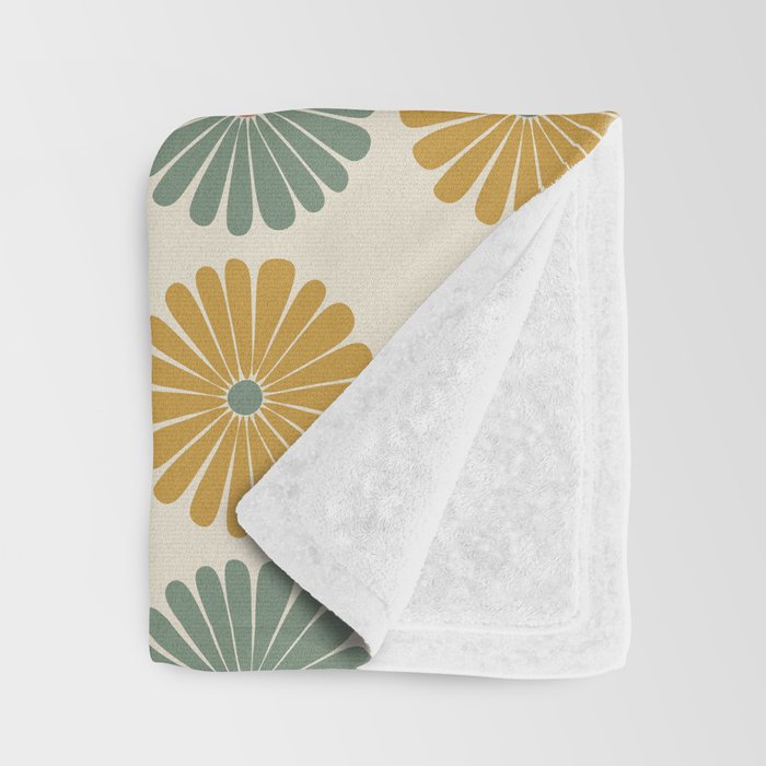 Retro Summer Daisies I Throw Blanket Gallery Image 3