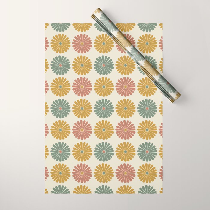 Retro Summer Daisies I Wrapping Paper Gallery Image 1