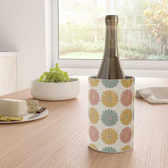 Retro Summer Daisies I Wine Chiller Gallery Image 4