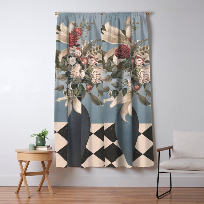 Flowers in The Vase Window Curtain Gallery Image 5