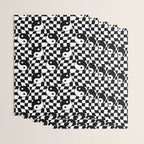Black and white yin yang checkered pattern Wrapping Paper Gallery Image 3