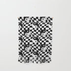 Black and white yin yang checkered pattern Wall Hanging Gallery Image 1