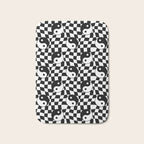 Black and white yin yang checkered pattern Bath Mat Gallery Image 1
