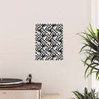 Black and white yin yang checkered pattern Poster Gallery Image 2