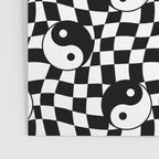 Black and white yin yang checkered pattern Poster Gallery Image 3