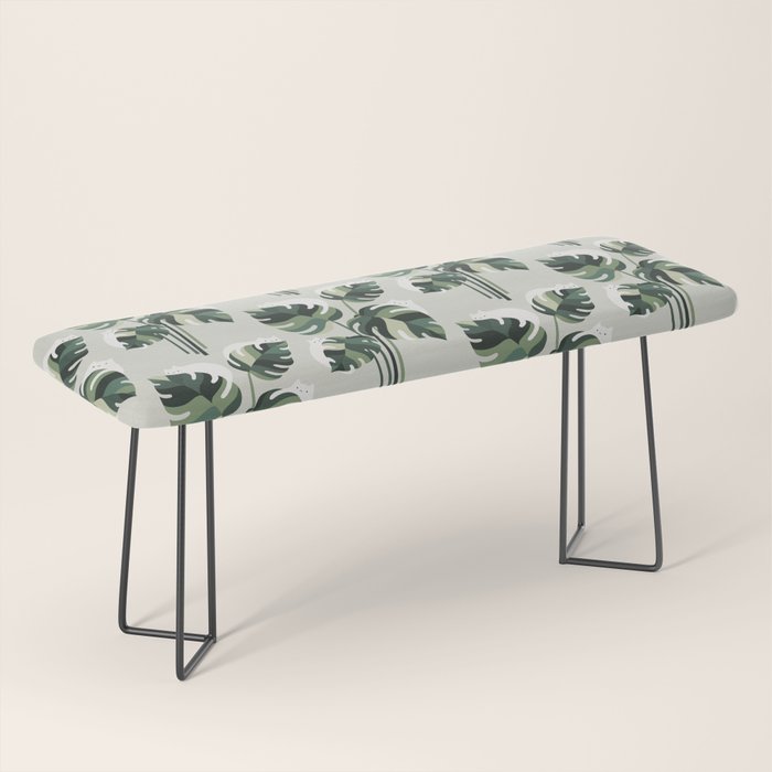 Cat and Plant 11 Pattern Bench Gallery Image 1