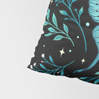Mystical Luna Moth - Turquoise Pillow Sham Gallery Image 4