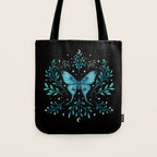 Mystical Luna Moth - Turquoise Tote Bag Gallery Image 1