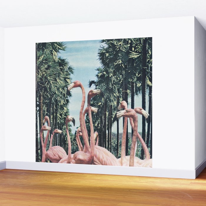 Palm Trees & Flamingos Wall Mural Gallery Image 2