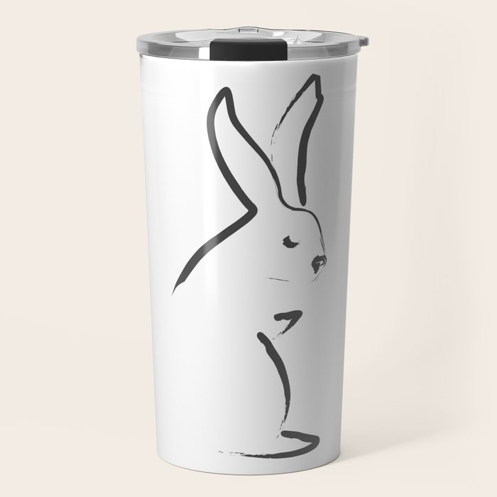 Zen Snow Bunny Travel Mug Gallery Image 1