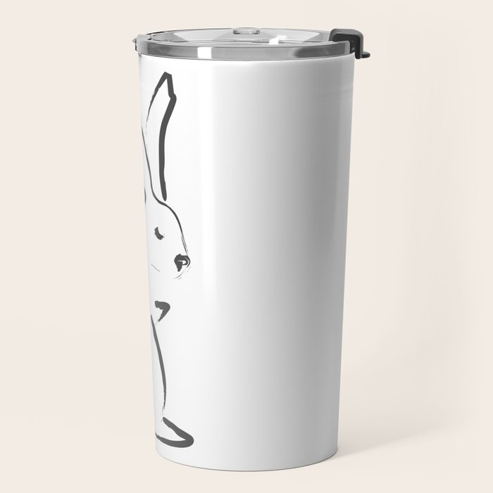 Zen Snow Bunny Travel Mug Gallery Image 2