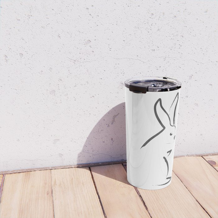 Zen Snow Bunny Travel Mug Gallery Image 4