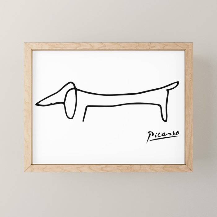 Pablo Picasso Dog (Lump) Artwork Shirt, Sketch Reproduction Mini Art Print Gallery Image 1