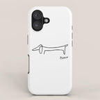 Pablo Picasso Dog (Lump) Artwork Shirt, Sketch Reproduction iPhone Case Gallery Image 1