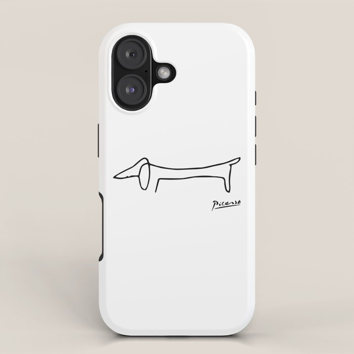Pablo Picasso Dog (Lump) Artwork Shirt, Sketch Reproduction iPhone Case Gallery Image 1