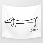 Pablo Picasso Dog (Lump) Artwork Shirt, Sketch Reproduction Wall Tapestry Gallery Image 4