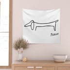 Pablo Picasso Dog (Lump) Artwork Shirt, Sketch Reproduction Wall Tapestry Gallery Image 2