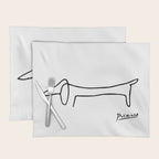 Pablo Picasso Dog (Lump) Artwork Shirt, Sketch Reproduction Placemat Gallery Image 1