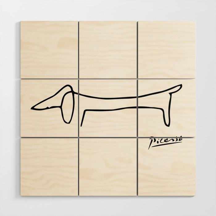 Pablo Picasso Dog (Lump) Artwork Shirt, Sketch Reproduction Wood Wall Art Gallery Image 1