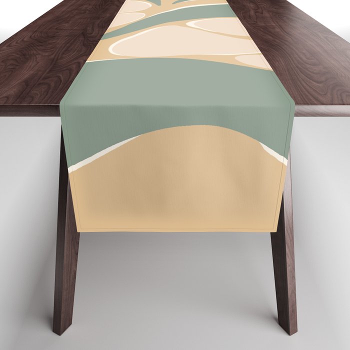 70s big flower botanical land 2 Table Runner Gallery Image 1