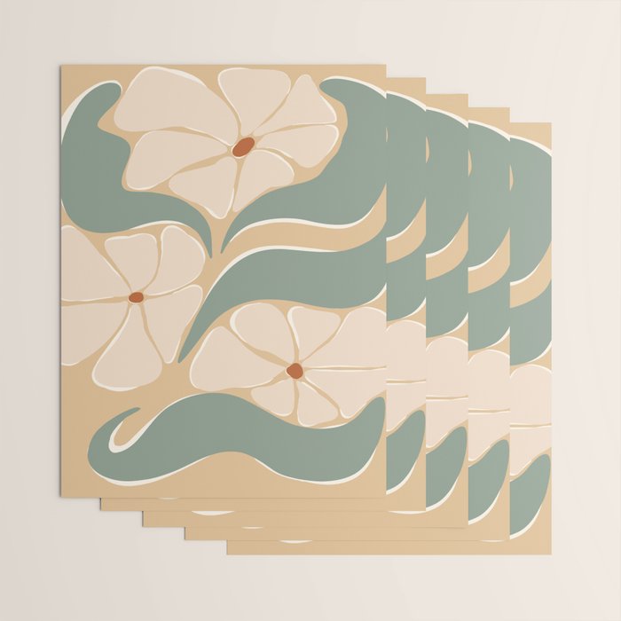 70s big flower botanical land 2 Wrapping Paper Gallery Image 3