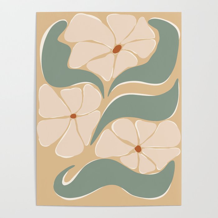 70s big flower botanical land 2 Poster Gallery Image 1