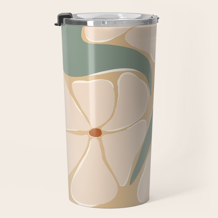 70s big flower botanical land 2 Travel Mug Gallery Image 3