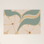 70s big flower botanical land 2 Welcome Mat Gallery Image 1