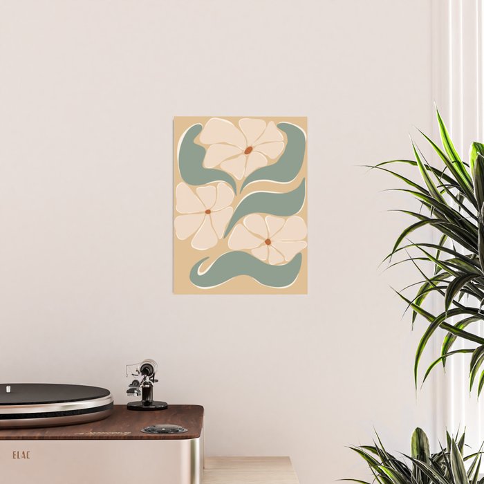 70s big flower botanical land 2 Poster Gallery Image 2