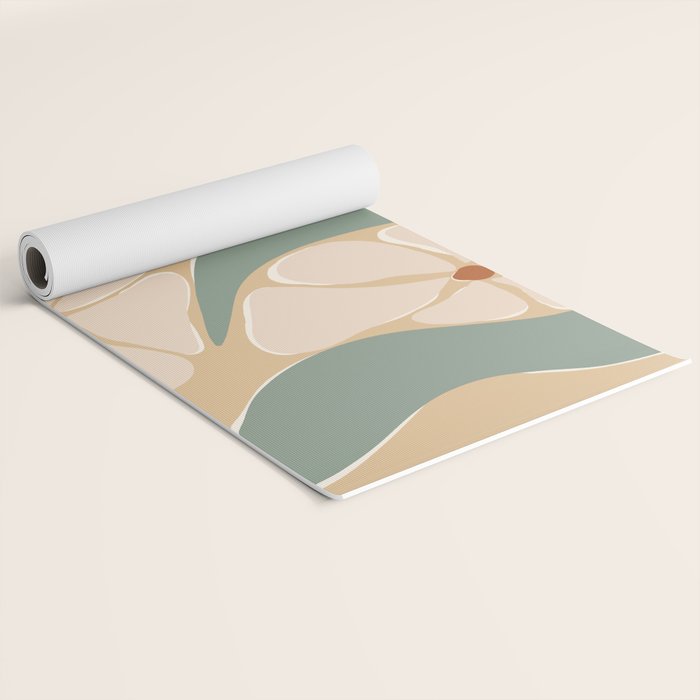 70s big flower botanical land 2 Yoga Mat Gallery Image 2