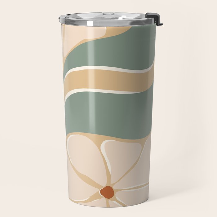 70s big flower botanical land 2 Travel Mug Gallery Image 2