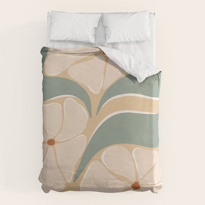 70s big flower botanical land 2 Duvet Cover Gallery Image 6