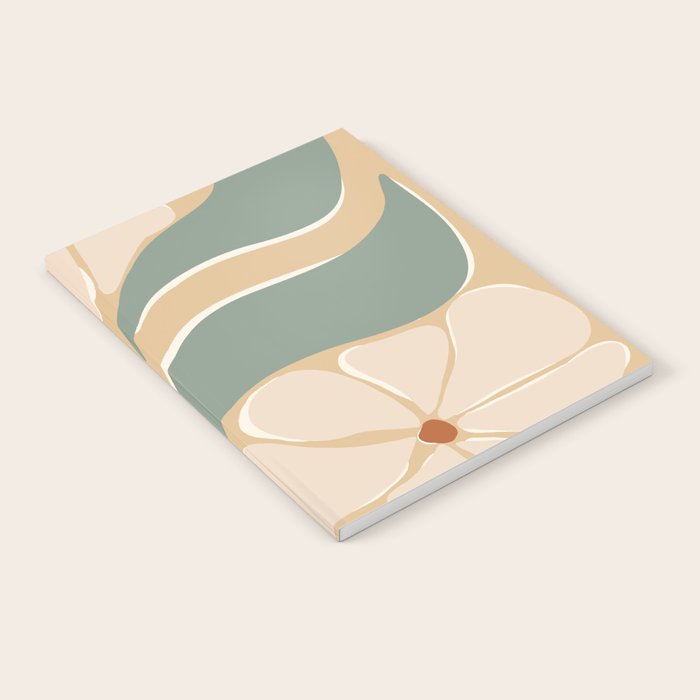 70s big flower botanical land 2 Notebook Gallery Image 1