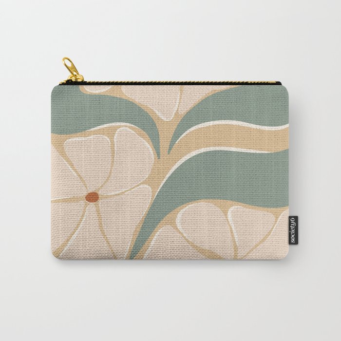 70s big flower botanical land 2 Carry All Pouch Gallery Image 1