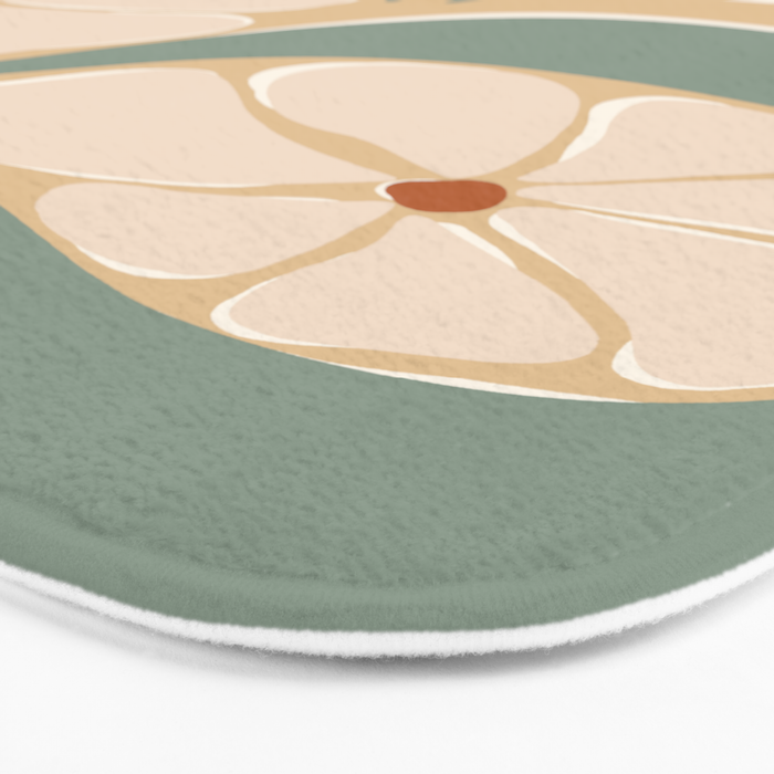 70s big flower botanical land 2 Bath Mat Gallery Image 3