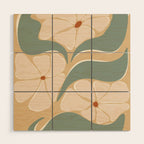 70s big flower botanical land 2 Wood Wall Art Gallery Image 1
