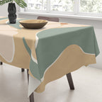70s big flower botanical land 2 Tablecloth Gallery Image 3