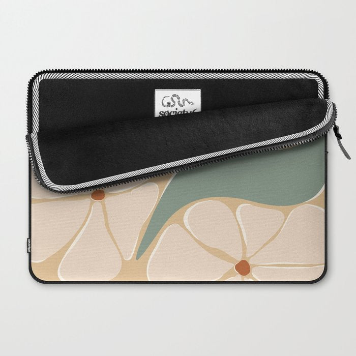 70s big flower botanical land 2 Laptop Sleeve Gallery Image 2