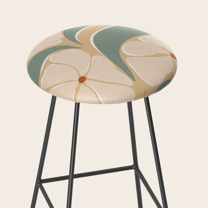 70s big flower botanical land 2 Stool Gallery Image 2