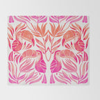 Tropical Toucans - Pink OmbrÃ© Palette Throw Blanket Gallery Image 2