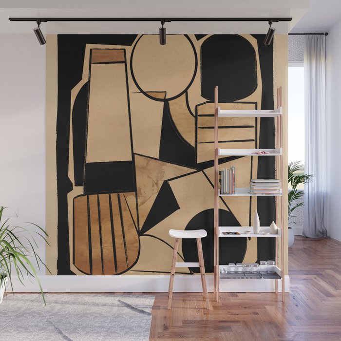 Abstract Line Shapes 9 Wall Mural Gallery Image 1