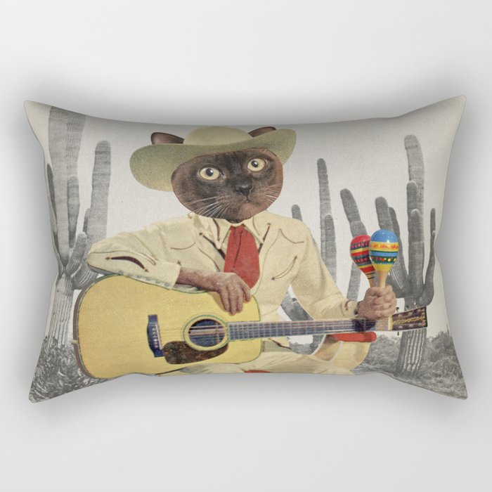 Yall Ready for This - Cat in the Desert Rectangular Pillow Gallery Image 1