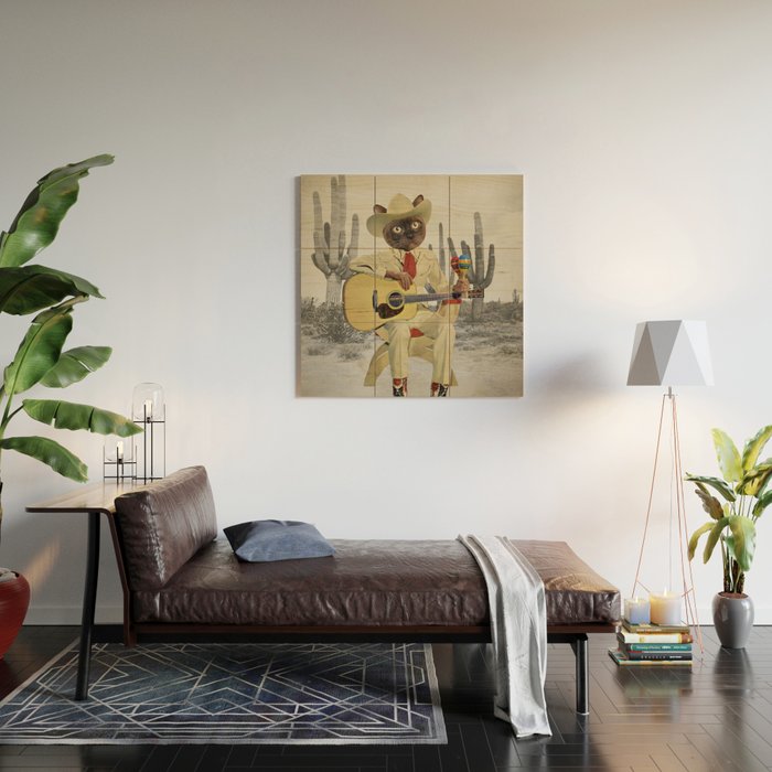 Yall Ready for This - Cat in the Desert Wood Wall Art Gallery Image 2