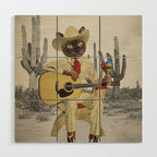 Yall Ready for This - Cat in the Desert Wood Wall Art Gallery Image 1