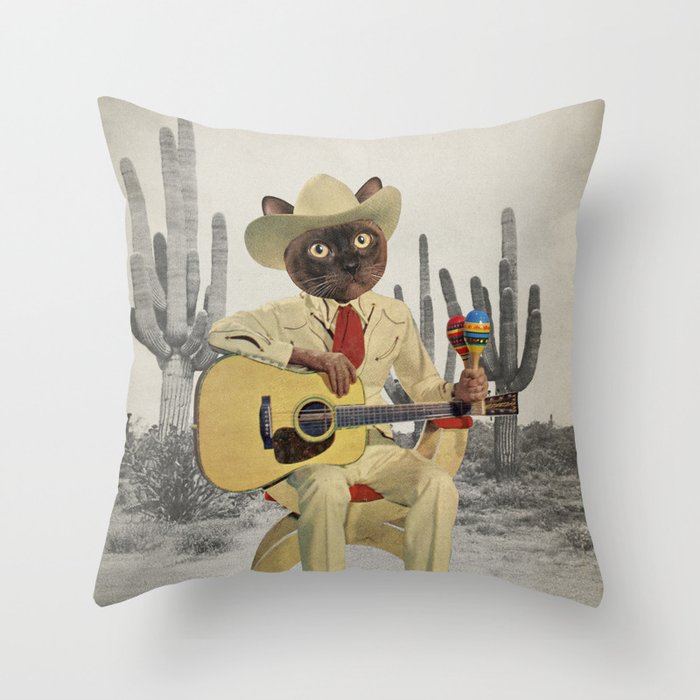 Yall Ready for This - Cat in the Desert Throw Pillow Gallery Image 6
