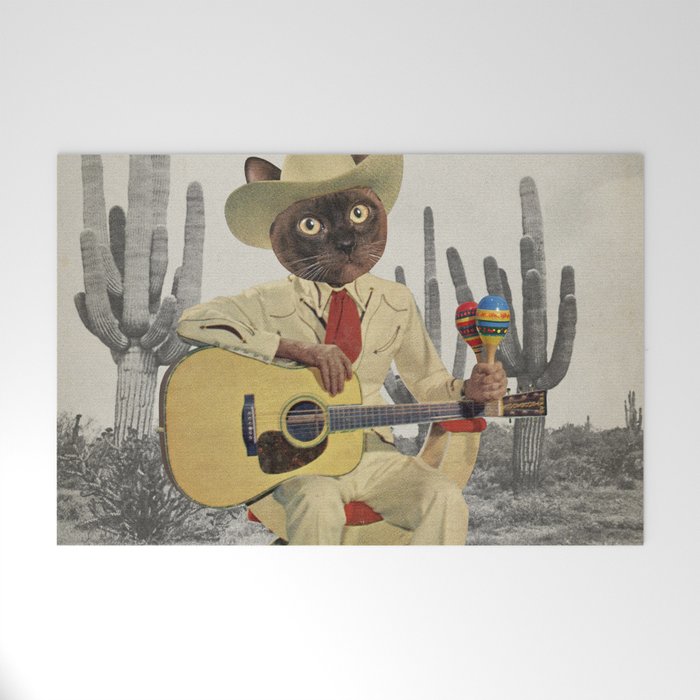 Yall Ready for This - Cat in the Desert Welcome Mat Gallery Image 1