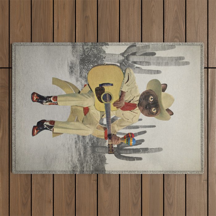 Yall Ready for This - Cat in the Desert Outdoor Rug Gallery Image 1