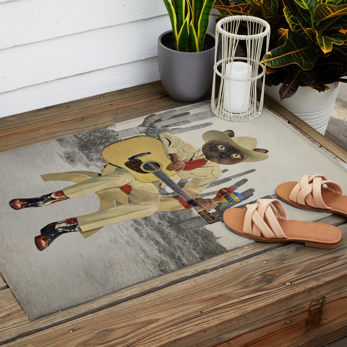 Yall Ready for This - Cat in the Desert Outdoor Rug Gallery Image 2