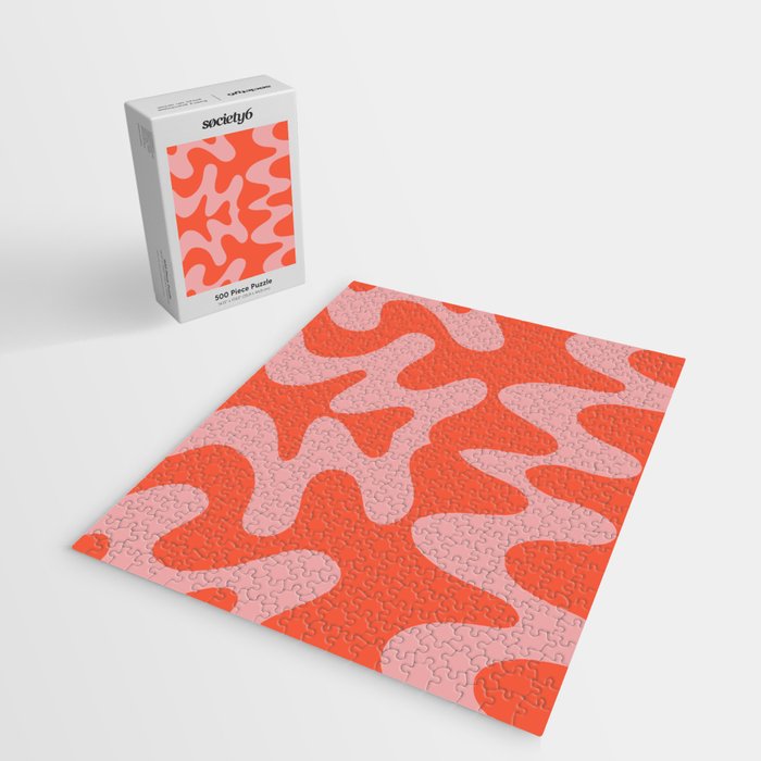 Wavy Land - Pink And Red Jigsaw Puzzle Gallery Image 2